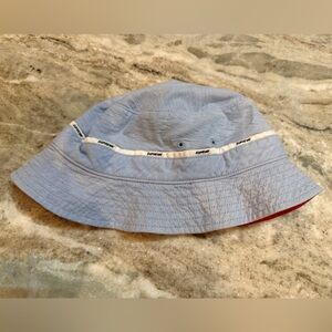 Supreme Reversible Bucket Hat Blue Logo Tape Red Side One Size KIDS